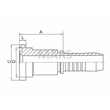 Hydraulická koncovka 25,1,1/4", SFL, 0°
